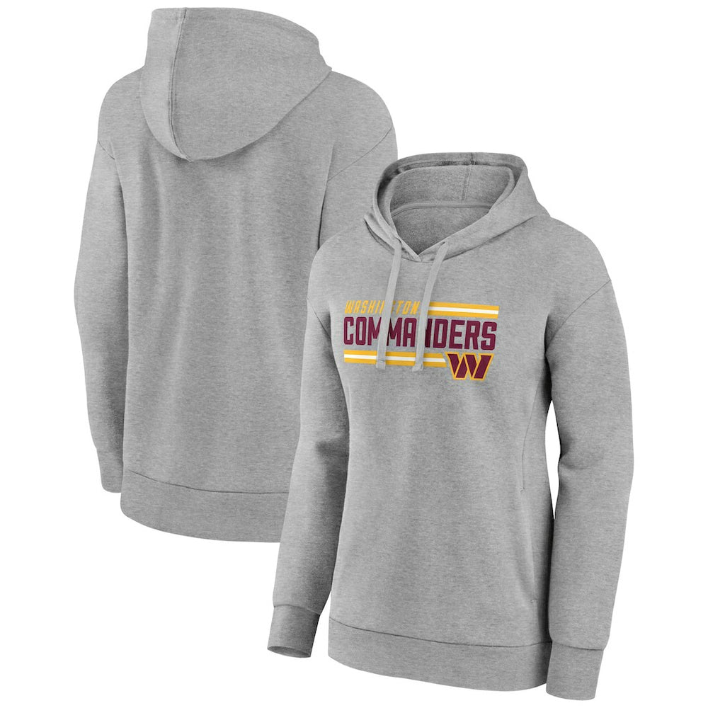 Washington Commanders Women's On Side Stripe Pullover Hoodie - Gray for sale