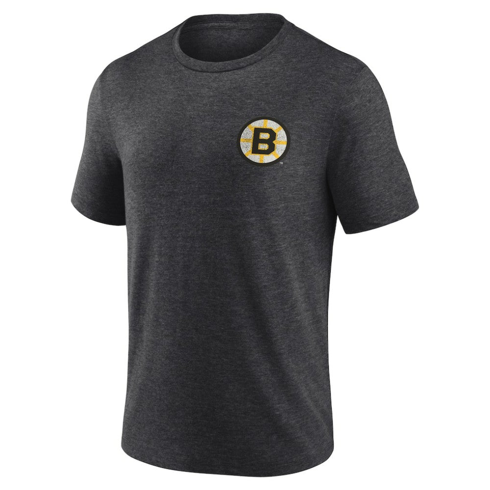 Boston Bruins Earnest Will Tri-Blend T-Shirt - Charcoal T-shirts