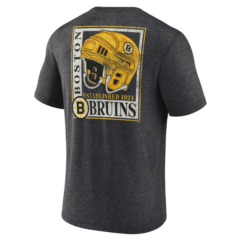 Boston Bruins Earnest Will Tri-Blend T-Shirt - Charcoal T-shirts