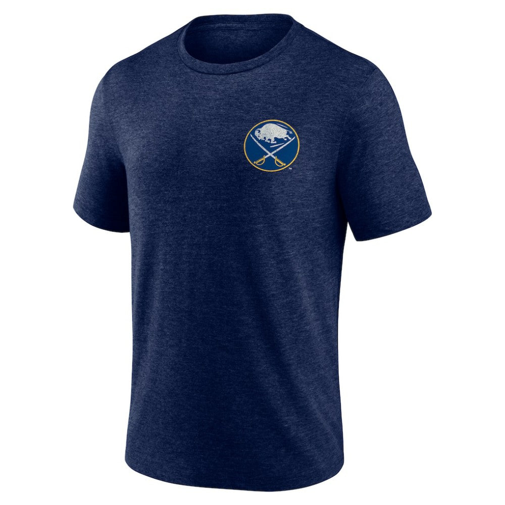 Buffalo Sabres Earnest Will Tri-Blend T-Shirt - Navy T-shirts