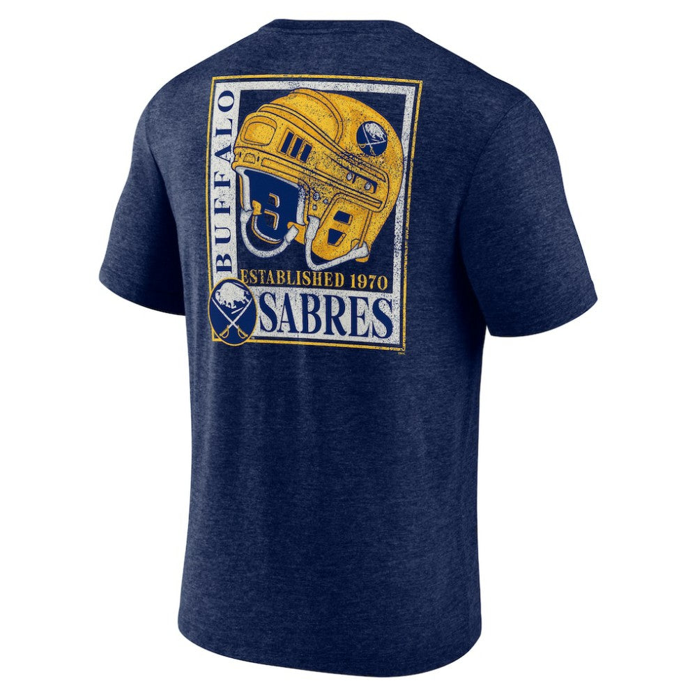Buffalo Sabres Earnest Will Tri-Blend T-Shirt - Navy T-shirts