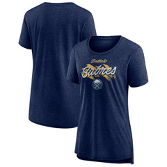 Buffalo Sabres Women's Hit the Ice Tri-Blend T-Shirt - Navy T-shirts