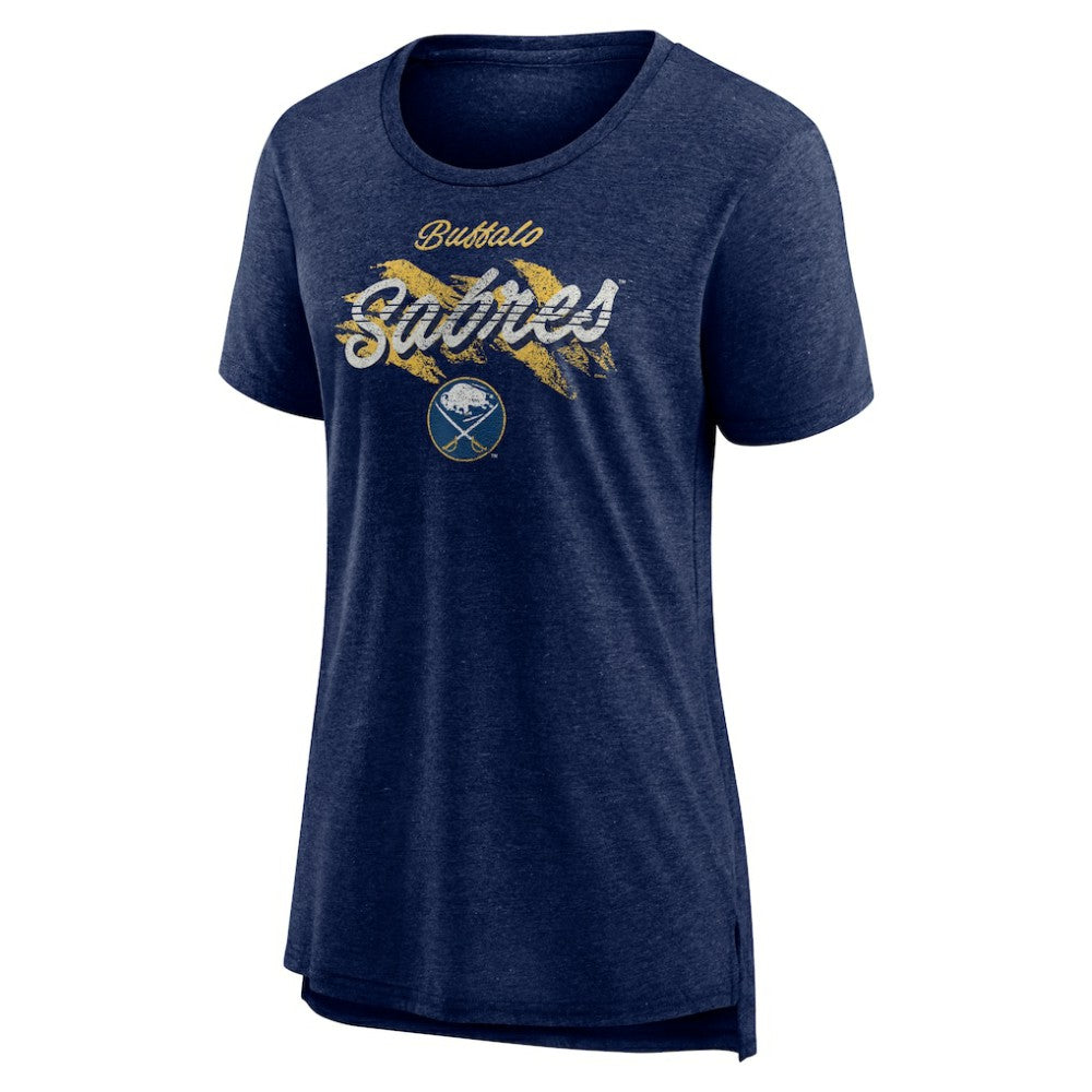 Buffalo Sabres Women's Hit the Ice Tri-Blend T-Shirt - Navy T-shirts