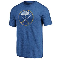 Buffalo Sabres Distressed Logo Tri-Blend T-Shirt - Royal T-shirts