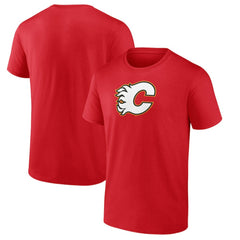 Calgary Flames Primary Logo T-Shirt - Red T-shirts