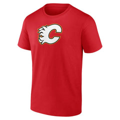 Calgary Flames Primary Logo T-Shirt - Red T-shirts
