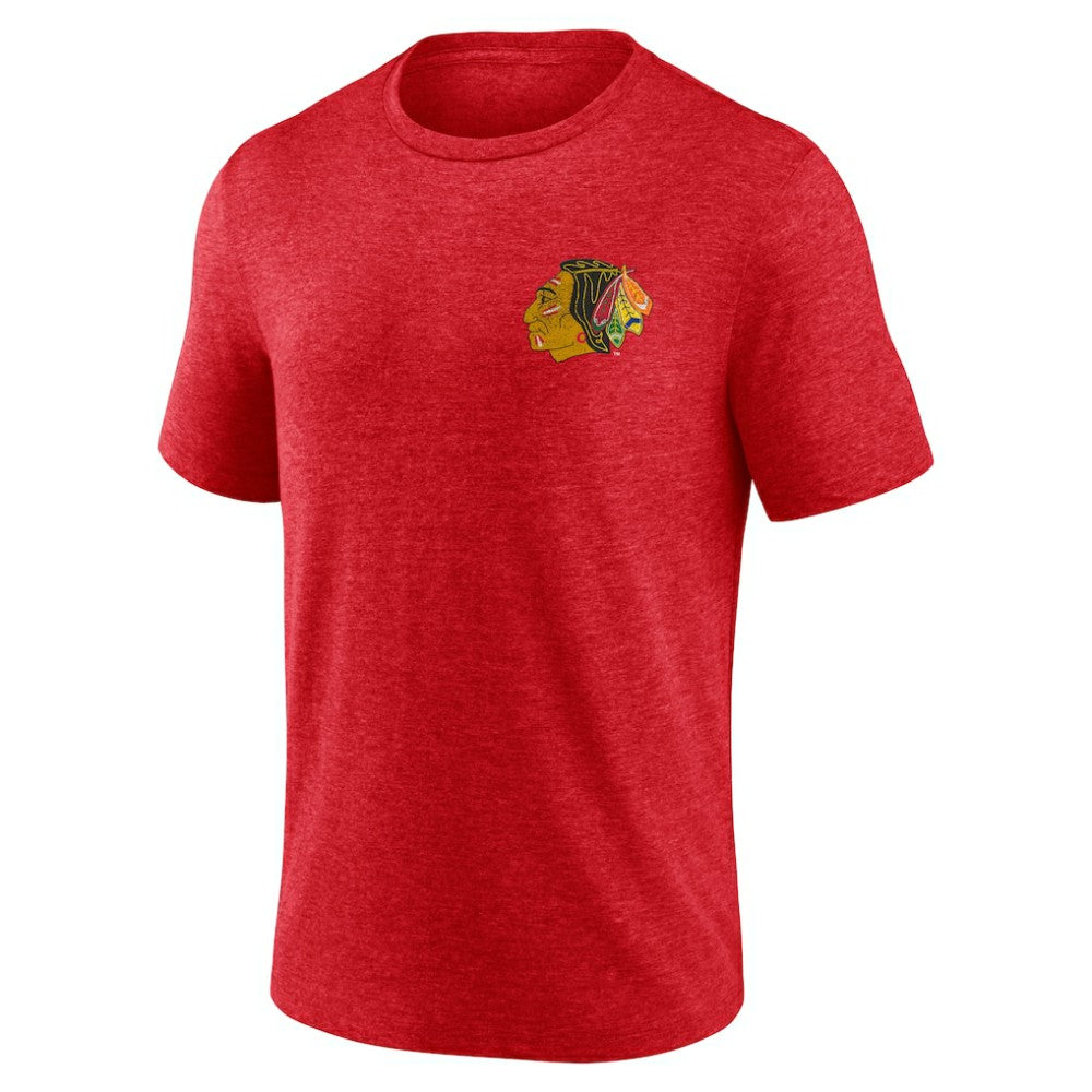Chicago Blackhawks Earnest Will Tri-Blend T-Shirt - Red T-shirts