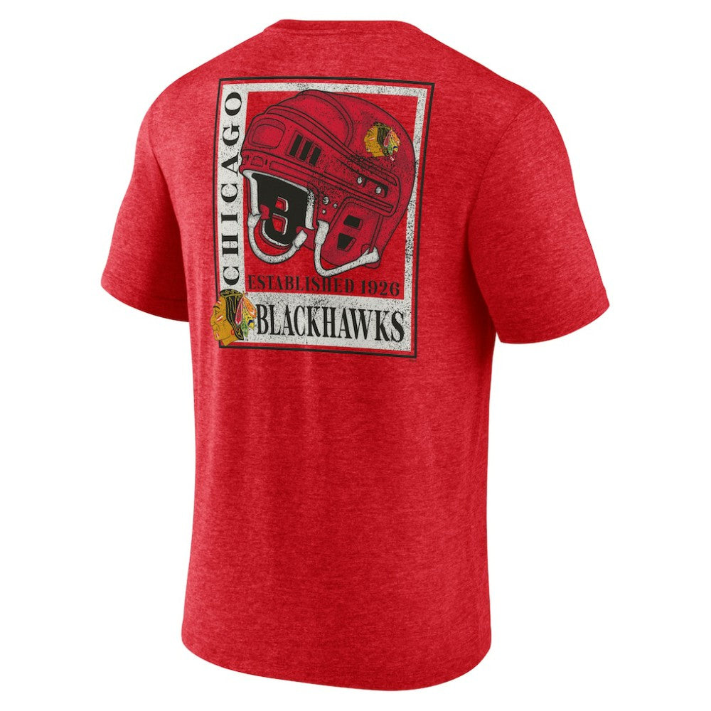 Chicago Blackhawks Earnest Will Tri-Blend T-Shirt - Red T-shirts