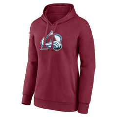 Colorado Avalanche Women's Primary Logo Pullover Hoodie - Burgundy Hoodies