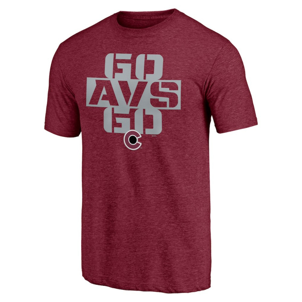 Colorado Avalanche Shoot to Score Tri-Blend T-Shirt - Burgundy T-shirts
