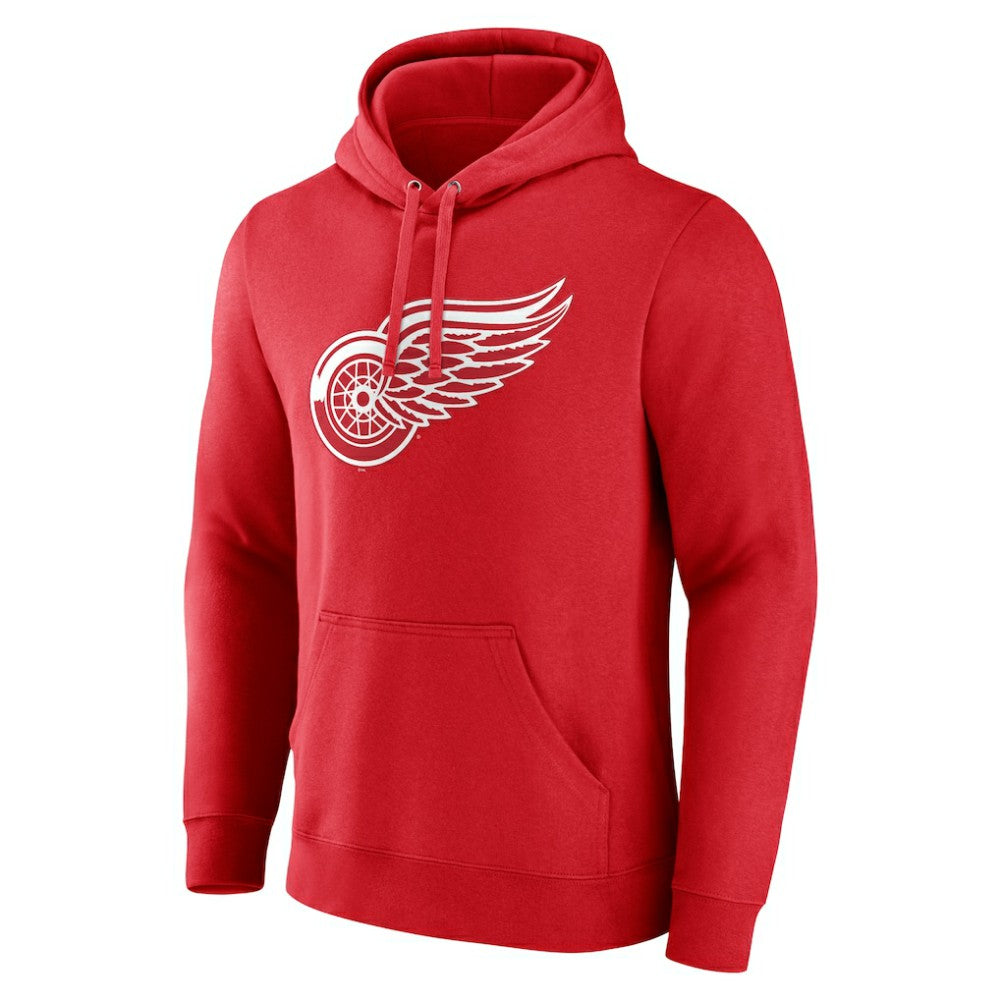 Detroit Red Wings Primary Logo Pullover Hoodie - Red Hoodies