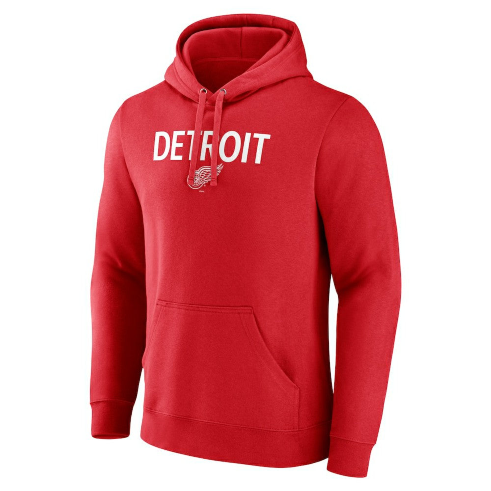 Detroit Red Wings Primary Logo Pullover Hoodie - Red Hoodies
