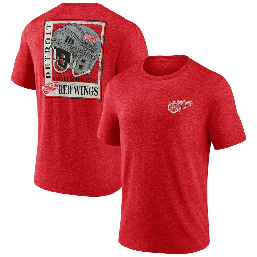 Detroit Red Wings Earnest Will Tri-Blend T-Shirt - Red T-shirts