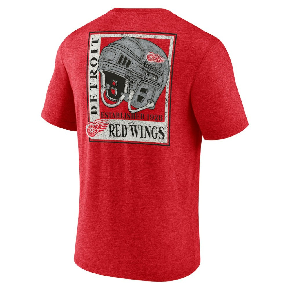 Detroit Red Wings Earnest Will Tri-Blend T-Shirt - Red T-shirts