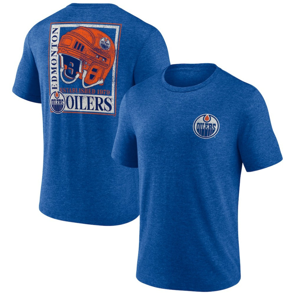 Edmonton Oilers Earnest Will Tri-Blend T-Shirt - Royal T-shirts