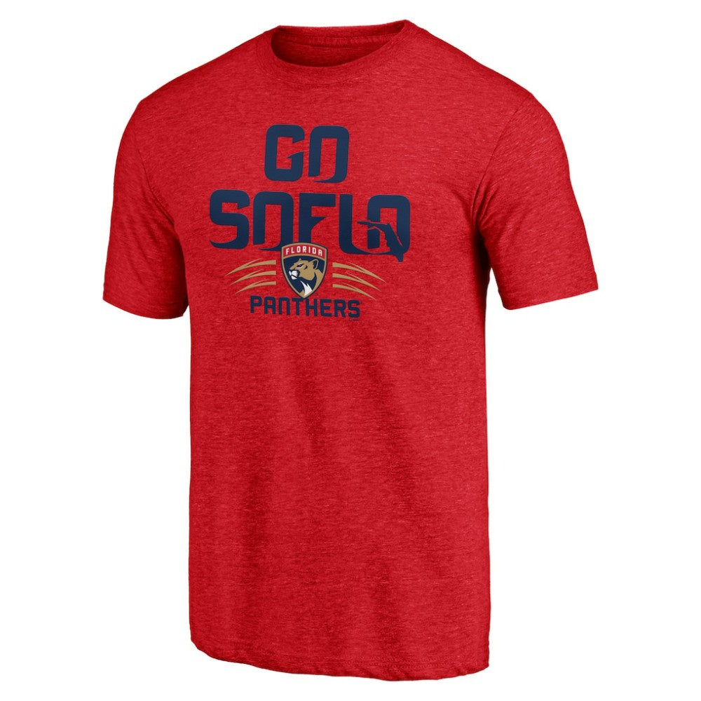 Florida Panthers Shoot to Score Tri-Blend T-Shirt - Red T-shirts