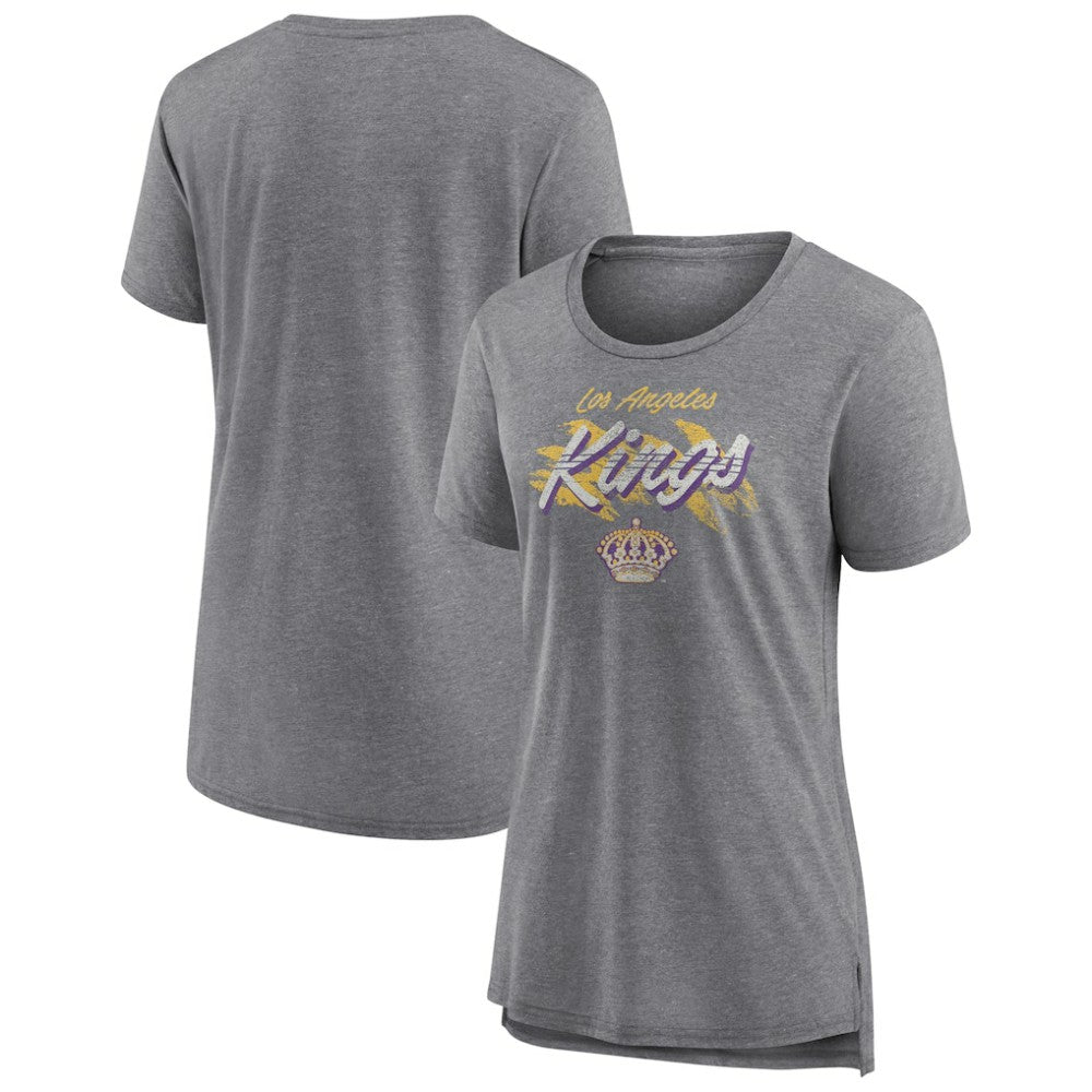 Los Angeles Kings Women's Hit the Ice Tri-Blend T-Shirt - Gray T-shirts