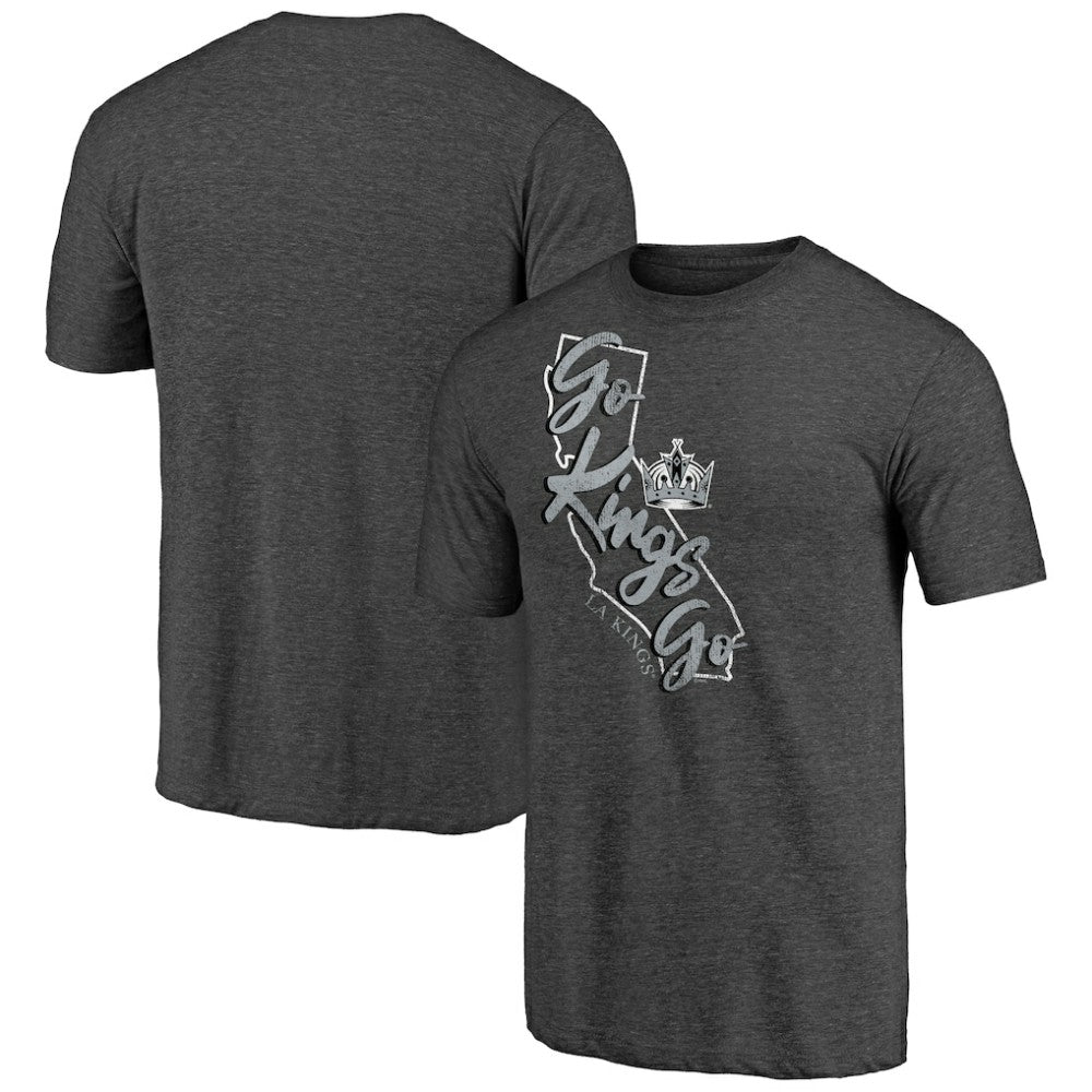 Los Angeles Kings Shoot to Score Tri-Blend T-Shirt - Charcoal T-shirts
