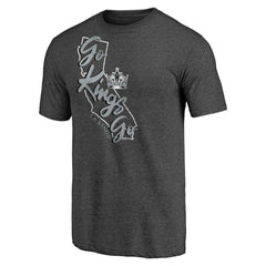 Los Angeles Kings Shoot to Score Tri-Blend T-Shirt - Charcoal T-shirts