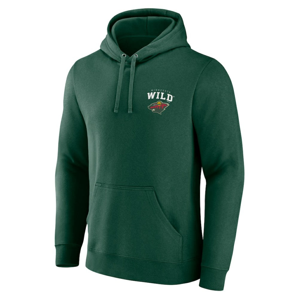 Minnesota Wild Team Lockup Pullover Hoodie - Green Hoodies