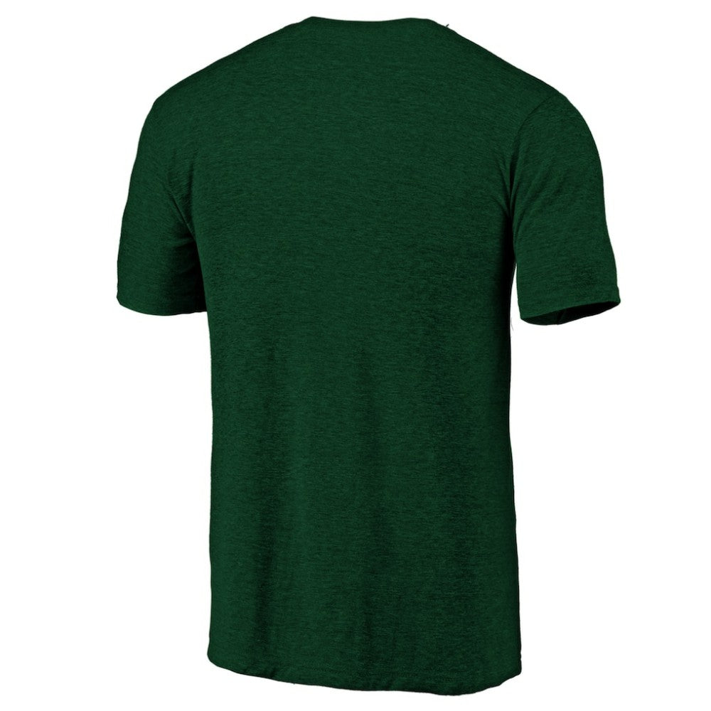 Minnesota Wild Distressed Logo Tri-Blend T-Shirt - Green T-shirts