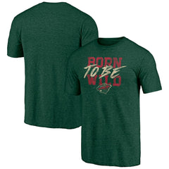 Minnesota Wild Shoot to Score Tri-Blend T-Shirt - Green T-shirts