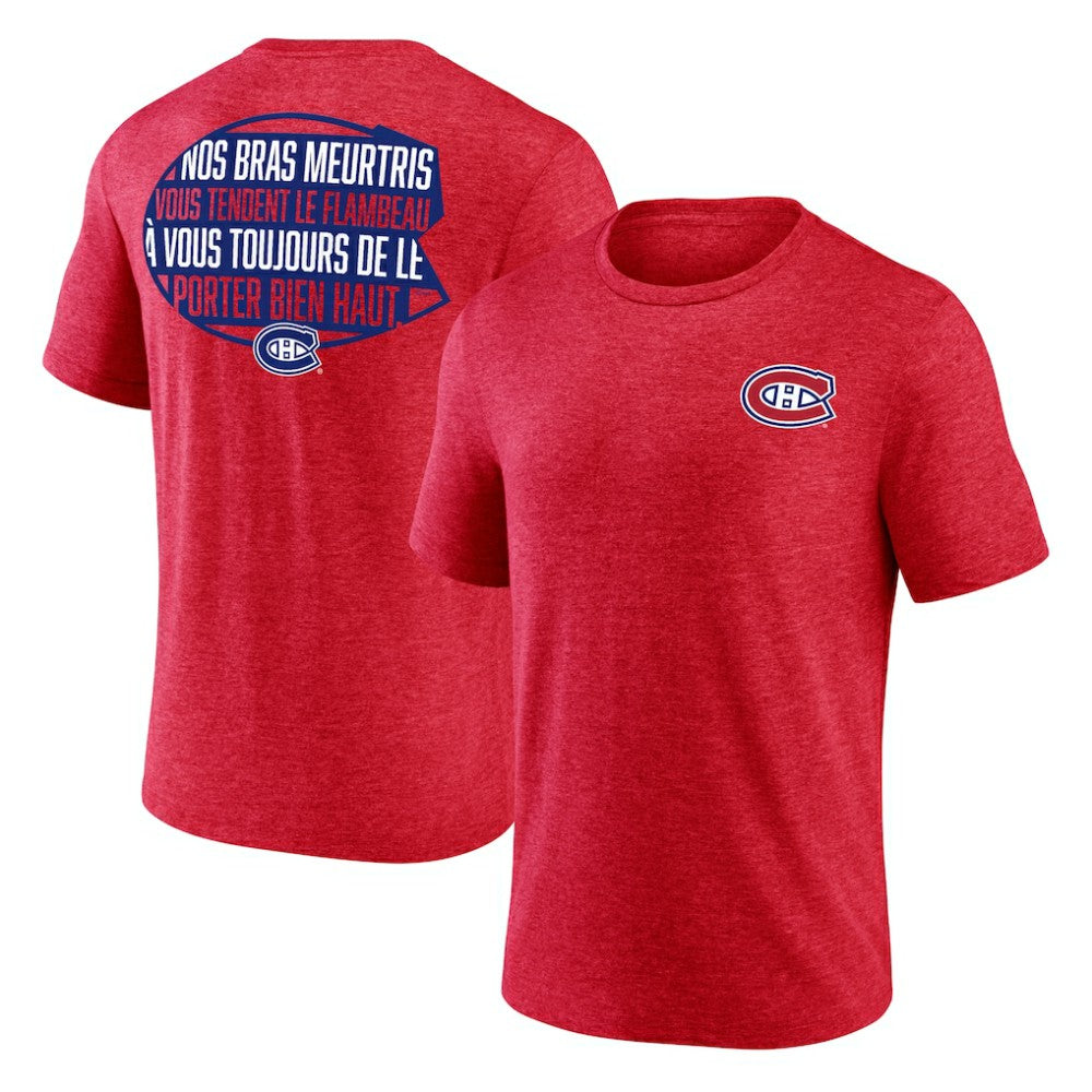 Montreal Canadiens Territorial Tri-Blend T-Shirt - Red T-shirts