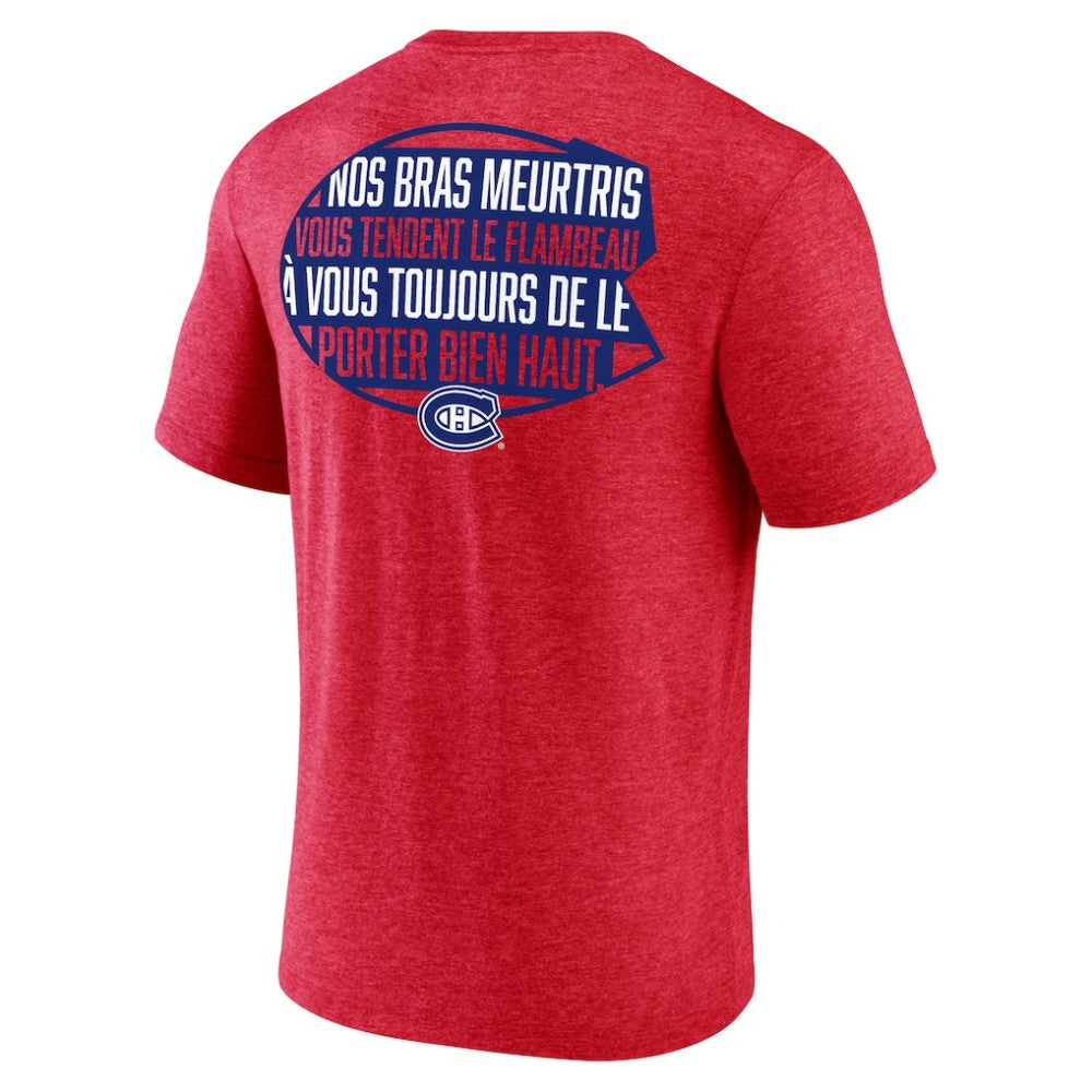 Montreal Canadiens Territorial Tri-Blend T-Shirt - Red T-shirts