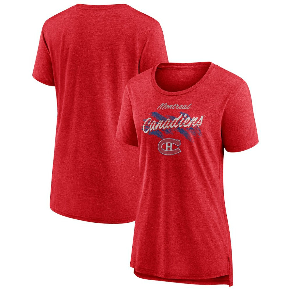 Montreal Canadiens Women's Hit the Ice Tri-Blend T-Shirt - Red T-shirts