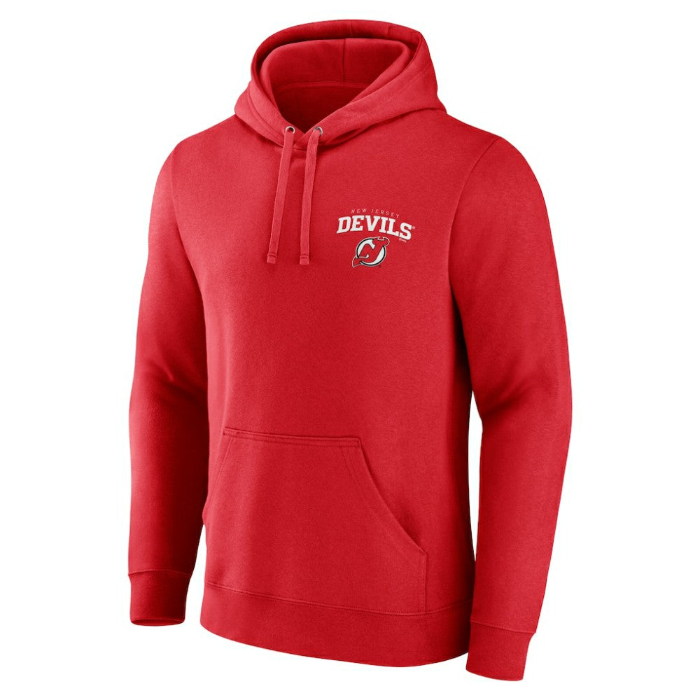 New Jersey Devils Team Lockup Pullover Hoodie - Red Jerseys
