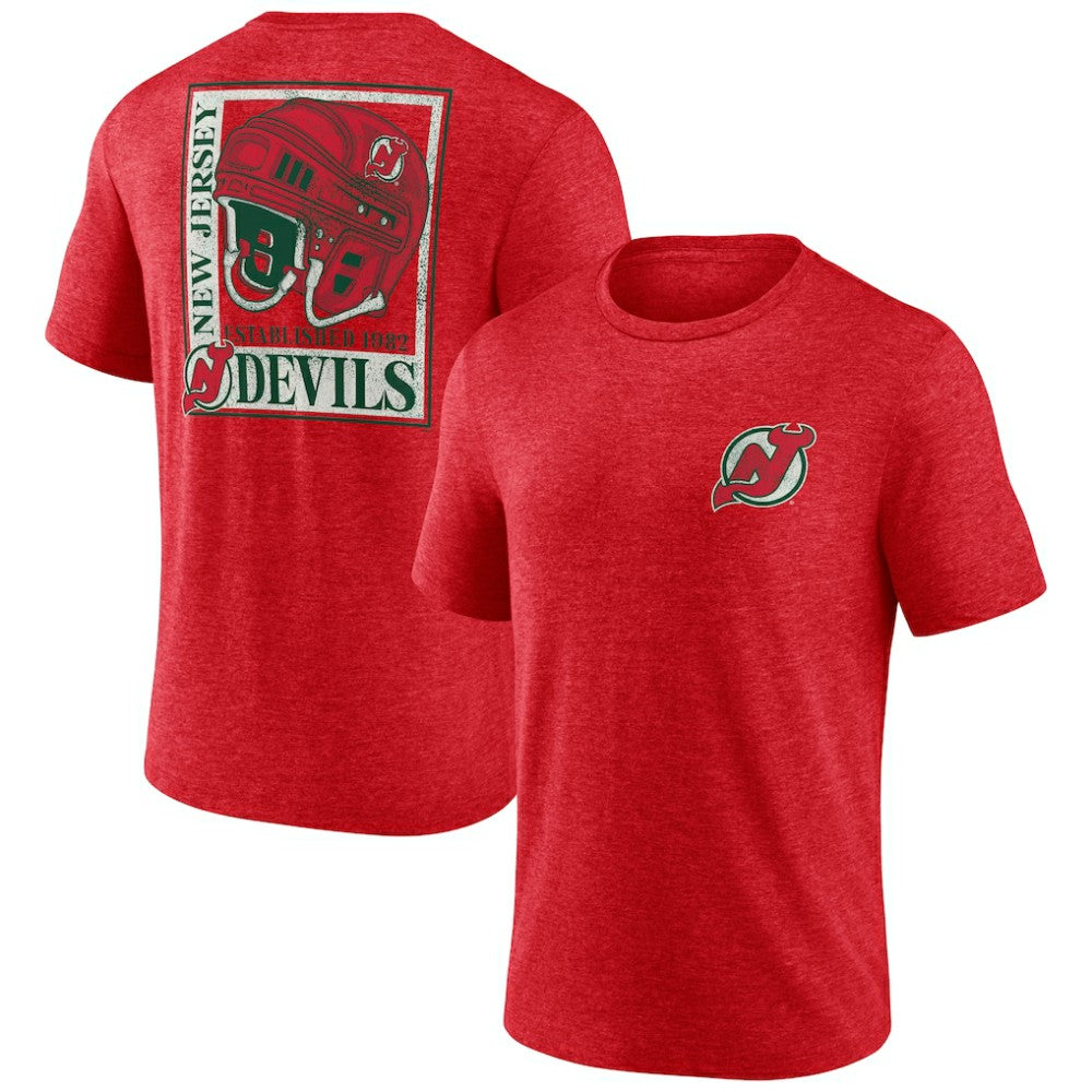 New Jersey Devils Earnest Will Tri-Blend T-Shirt - Red T-shirts