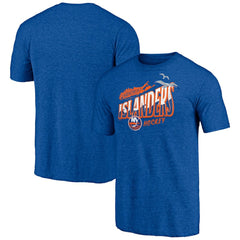 New York Islanders Shoot to Score Tri-Blend T-Shirt - Royal T-shirts
