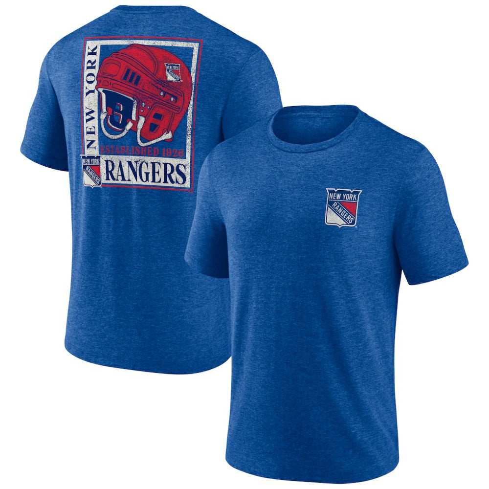 New York Rangers Earnest Will Tri-Blend T-Shirt - Blue T-shirts