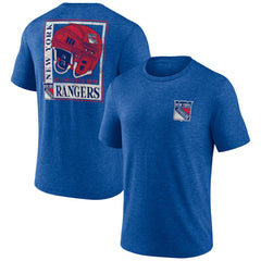 New York Rangers Earnest Will Tri-Blend T-Shirt - Blue T-shirts