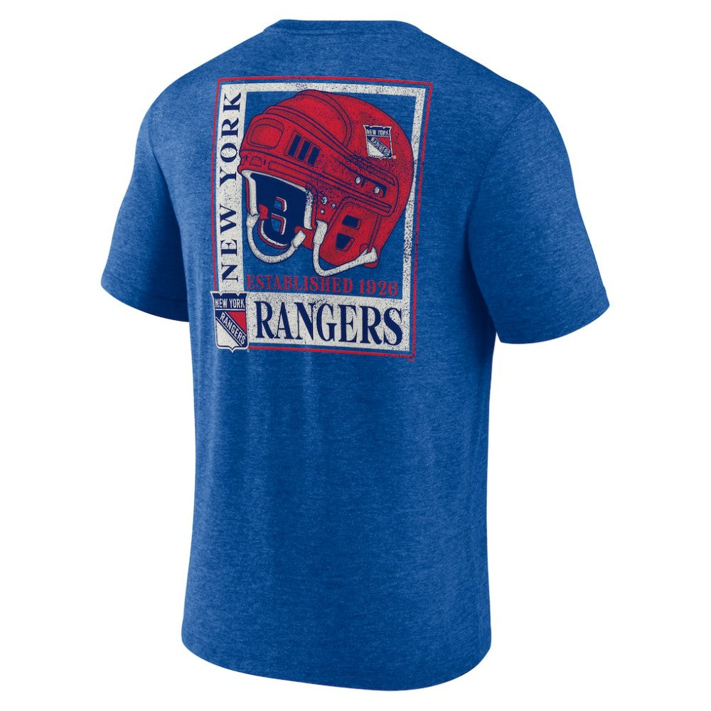 New York Rangers Earnest Will Tri-Blend T-Shirt - Blue T-shirts