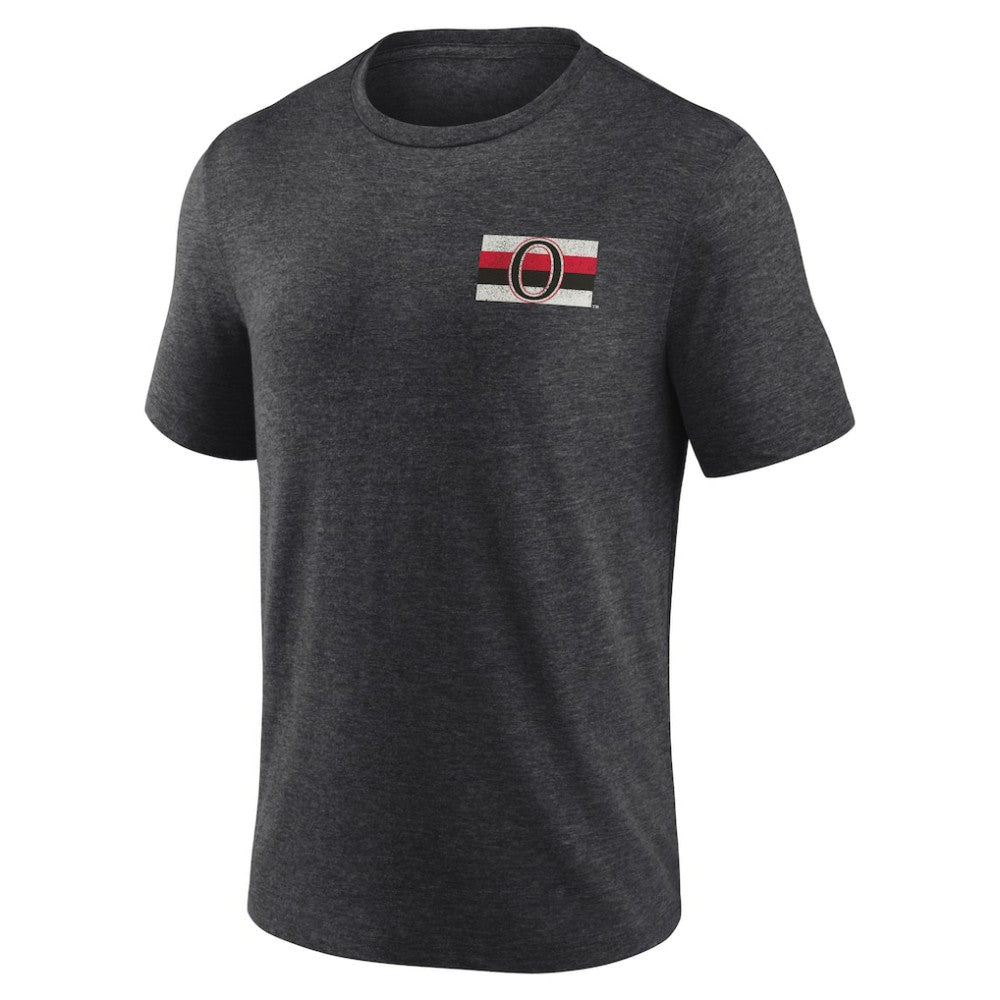 Ottawa Senators Earnest Will Tri-Blend T-Shirt - Charcoal T-shirts