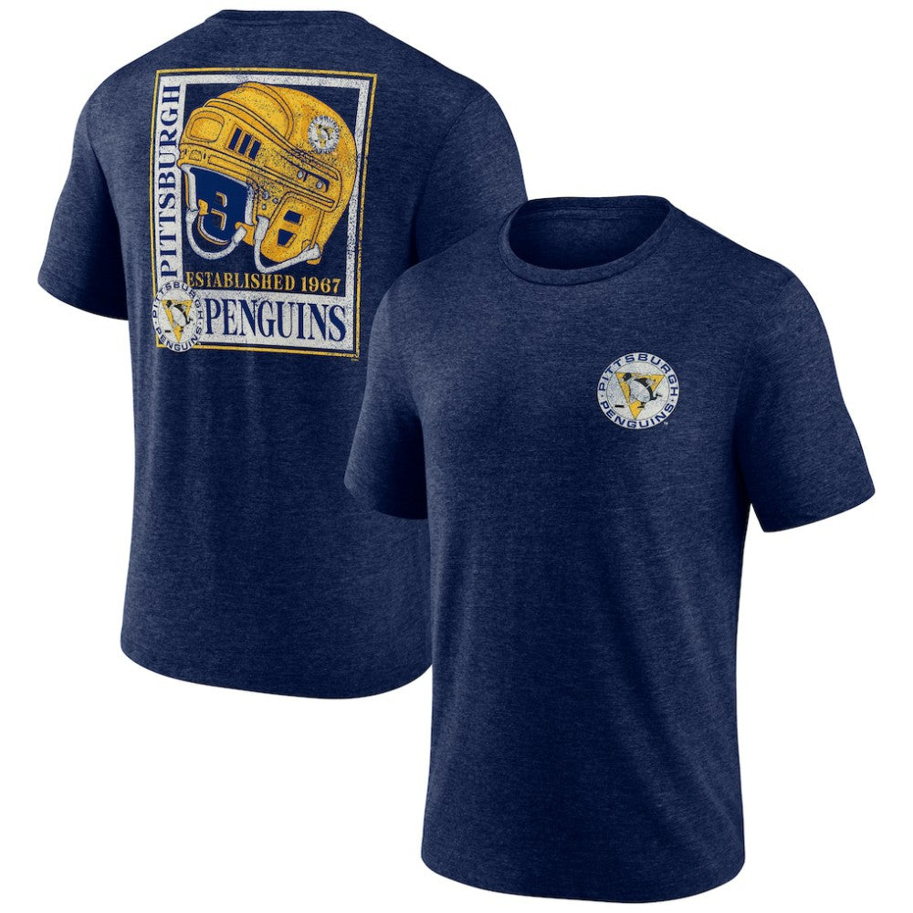 Pittsburgh Penguins Earnest Will Tri-Blend T-Shirt - Navy T-shirts