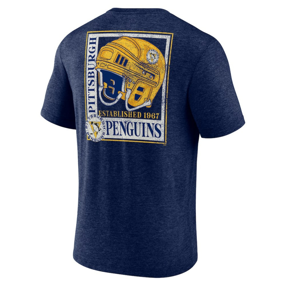 Pittsburgh Penguins Earnest Will Tri-Blend T-Shirt - Navy T-shirts