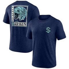 Seattle Kraken Earnest Will Tri-Blend T-Shirt - Deep Sea Blue T-shirts