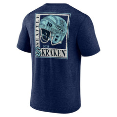 Seattle Kraken Earnest Will Tri-Blend T-Shirt - Deep Sea Blue T-shirts