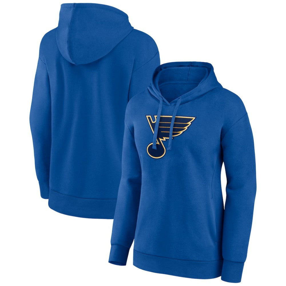 St. Louis Blues Women's Primary Logo Pullover Hoodie - Blue Hoodies