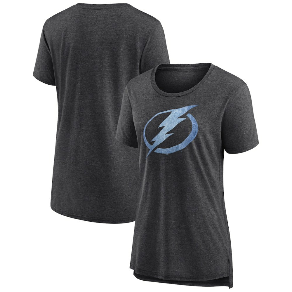 Tampa Bay Lightning Women's Pond Hockey Tri-Blend T-Shirt - Gray T-shirts