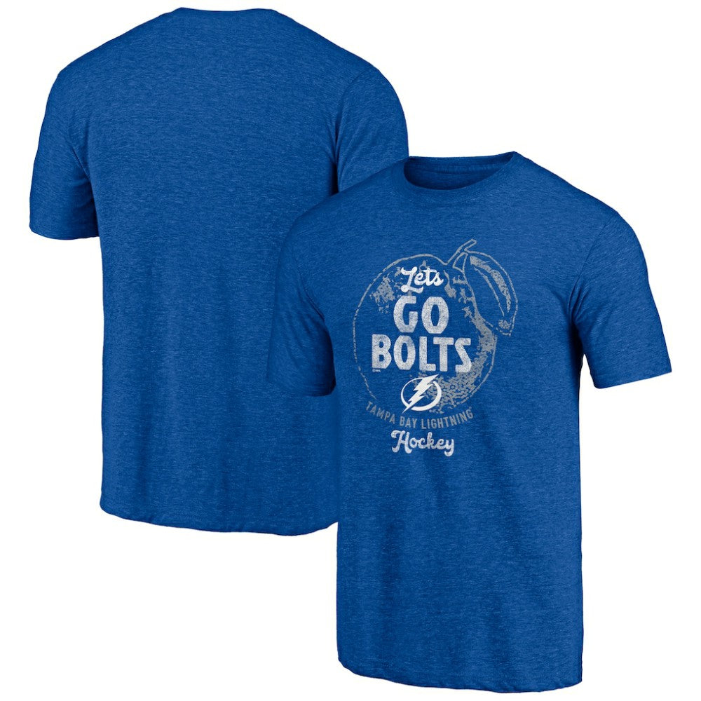 Tampa Bay Lightning Shoot to Score Tri-Blend T-Shirt - Blue T-shirts