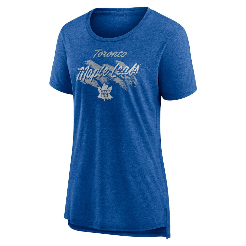 Toronto Maple Leafs Women's Hit the Ice Tri-Blend T-Shirt - Blue T-shirts