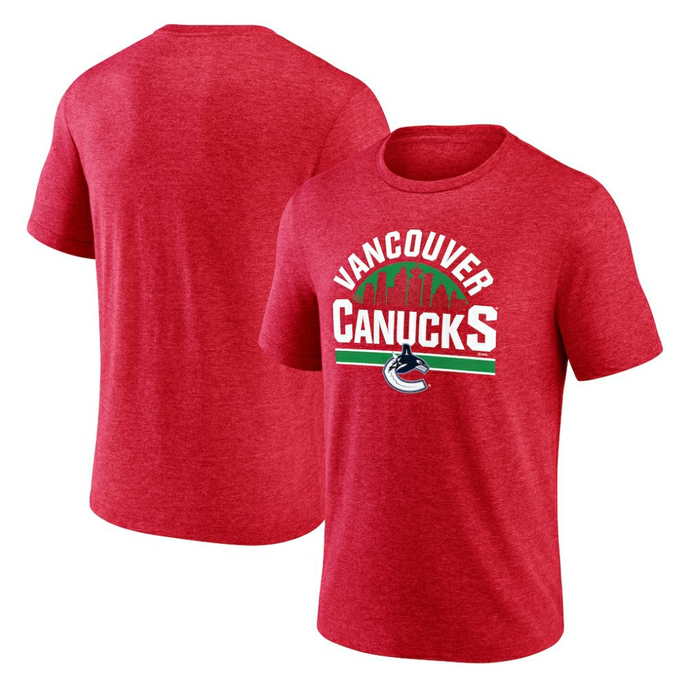 Vancouver Canucks Represent Tri-Blend T-Shirt - Red T-shirts