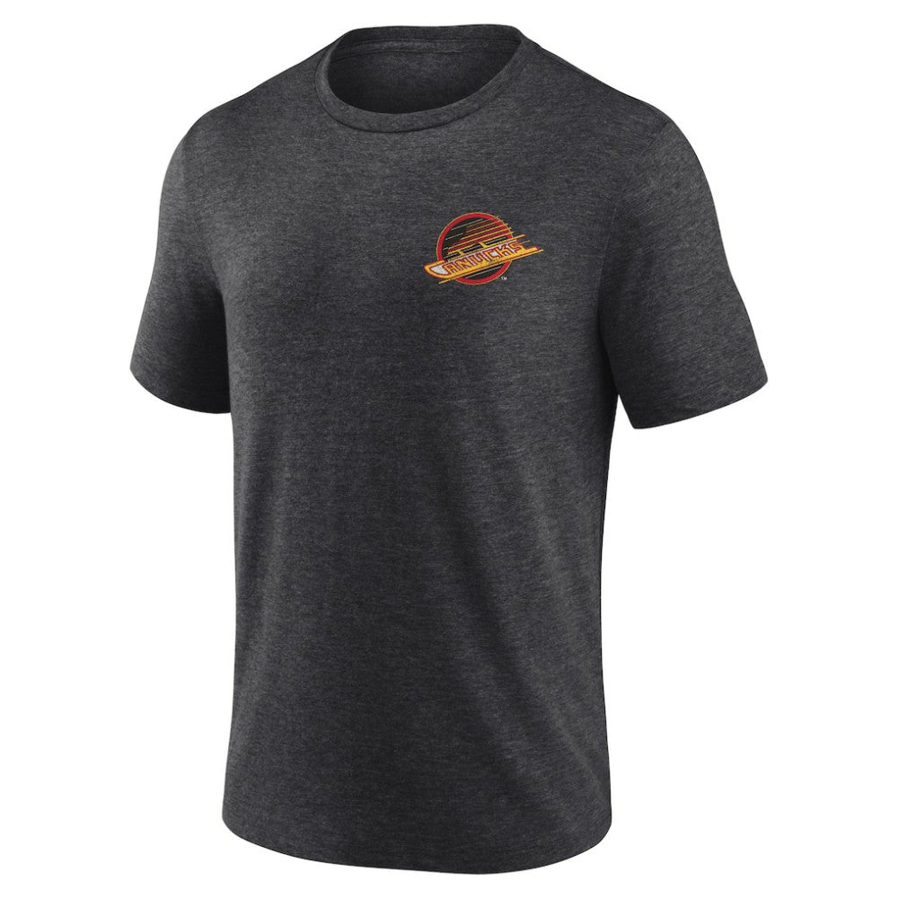 Vancouver Canucks Earnest Will Tri-Blend T-Shirt - Charcoal T-shirts