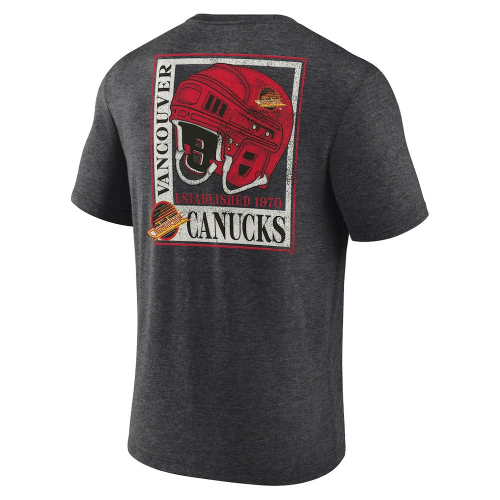 Vancouver Canucks Earnest Will Tri-Blend T-Shirt - Charcoal T-shirts