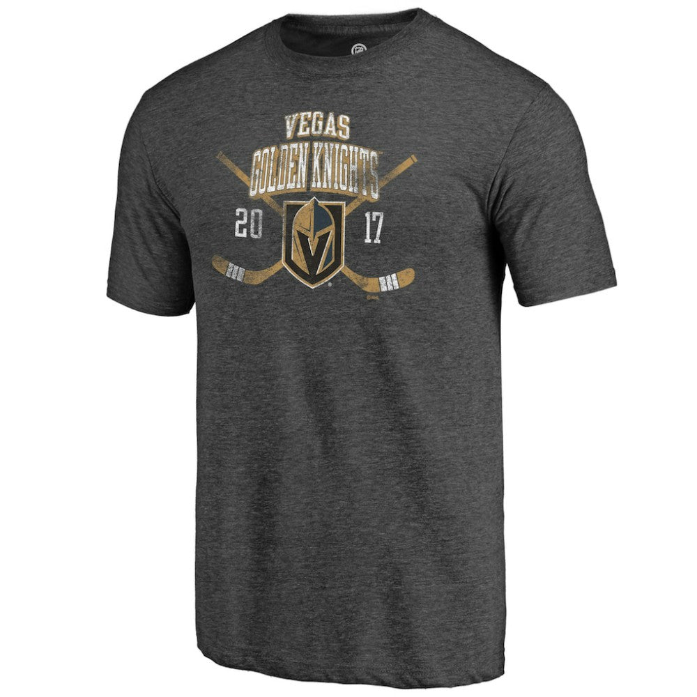 Vegas Golden Knights Line Shift Tri-Blend T-Shirt - Charcoal T-shirts