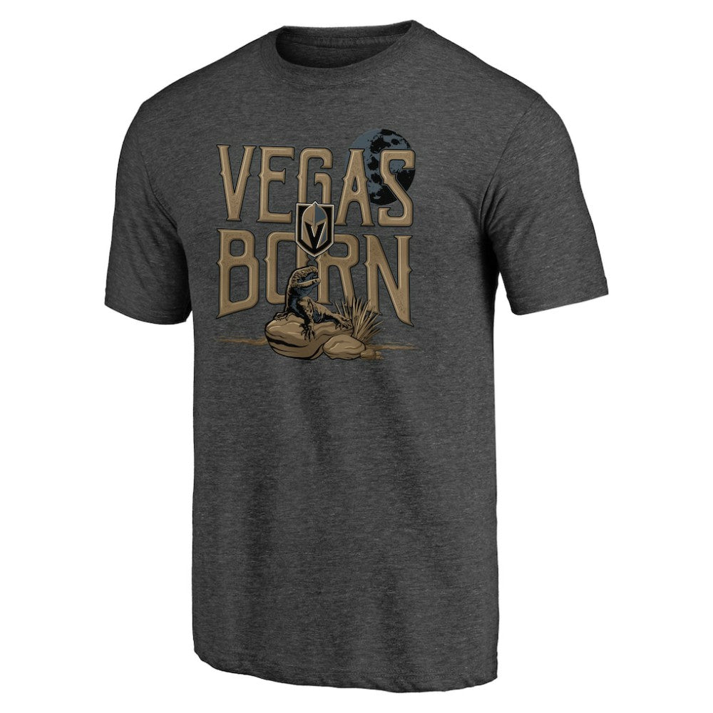 Vegas Golden Knights Shoot to Score Tri-Blend T-Shirt - Charcoal T-shirts