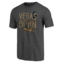 Vegas Golden Knights Shoot to Score Tri-Blend T-Shirt - Charcoal T-shirts